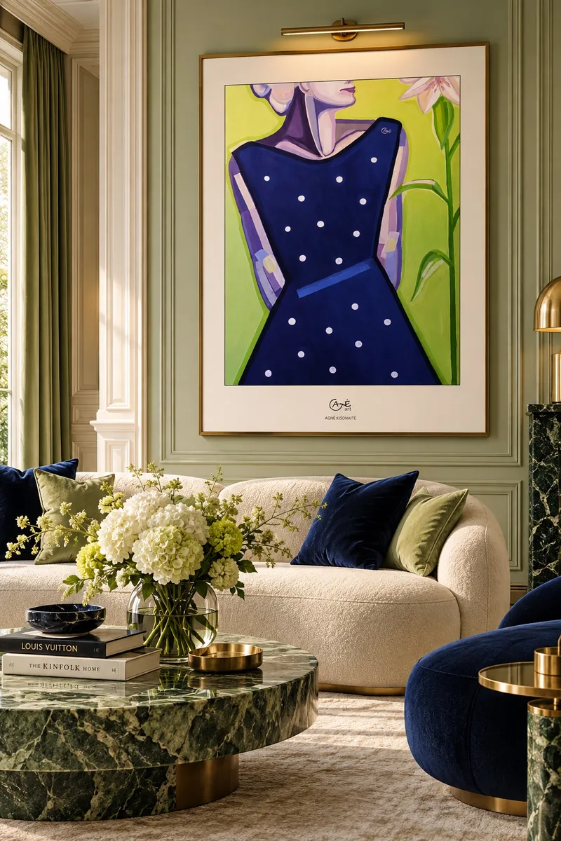 Polka Dot Dress — in a room