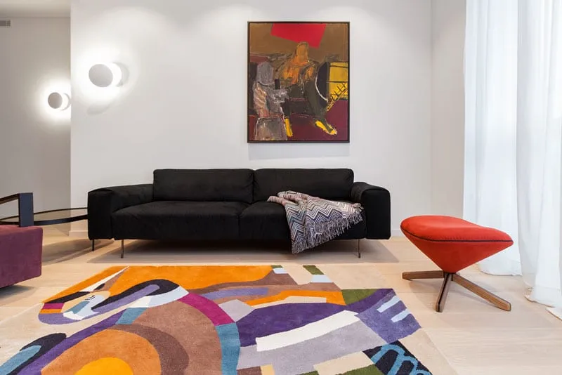 Hand-woven linen rug — photo 4
