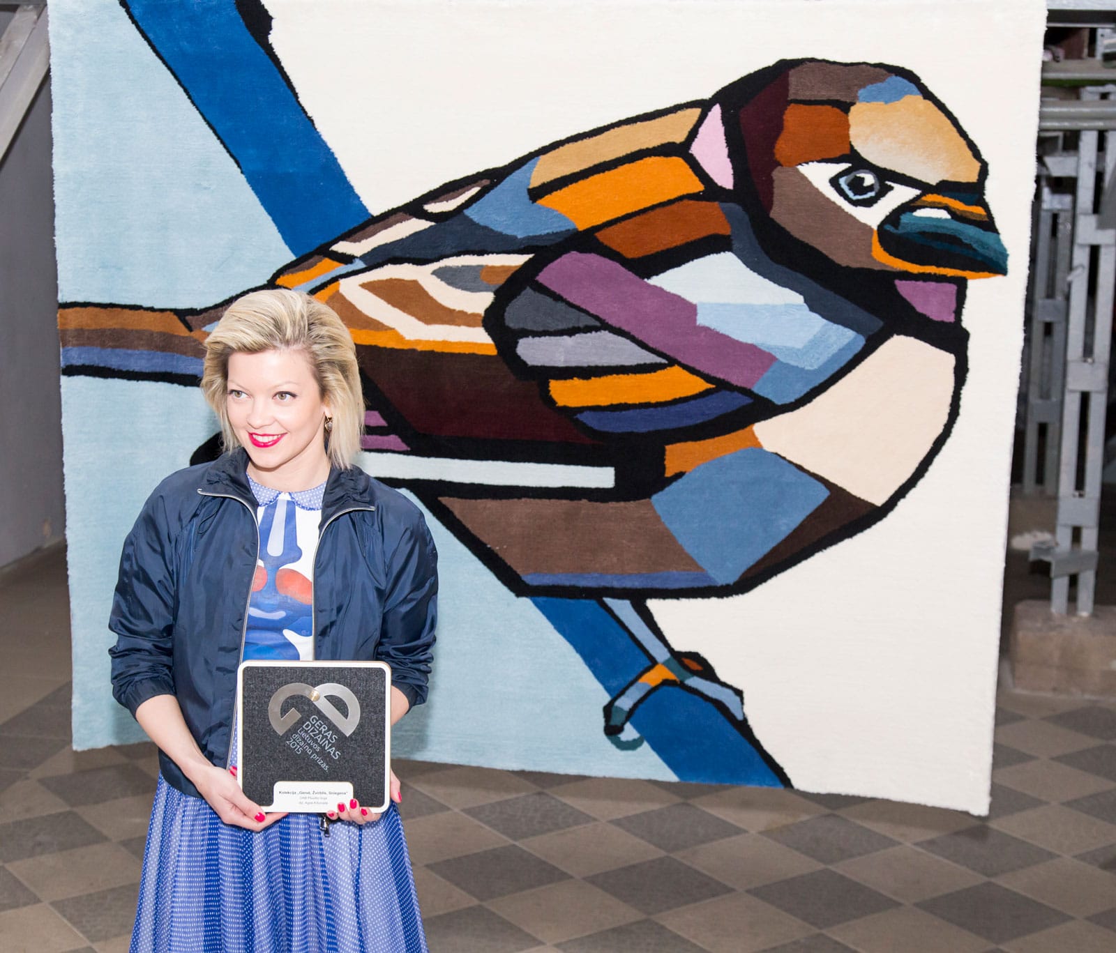 Handwoven rugs ‘Birds on Rugs’ author Agne Kisonaite