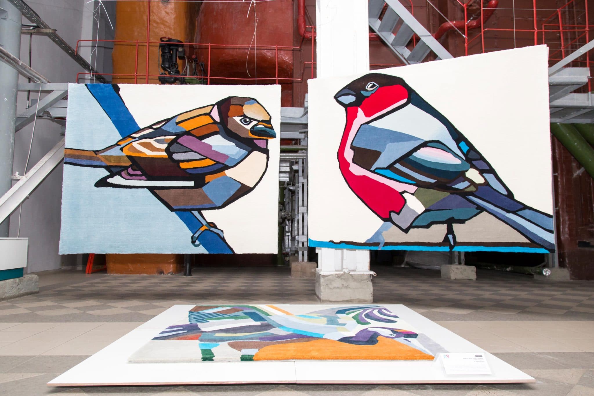 Handwoven rugs ‘Birds on Rugs’ author Agne Kisonaite