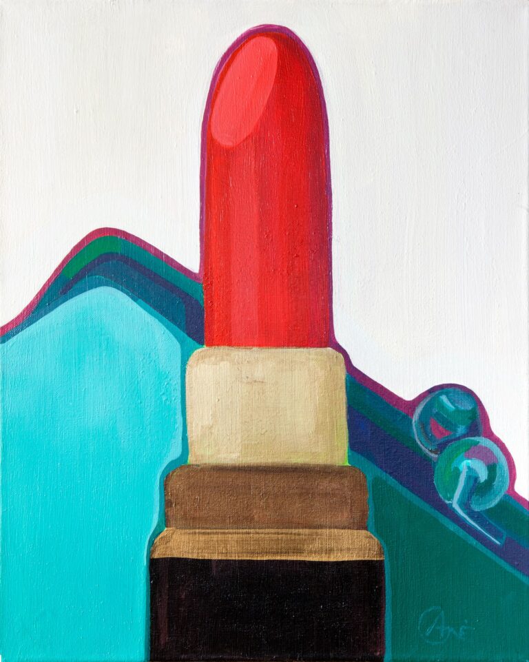 Painting ‘Lipstick’ — Modern artist Agne Kisonaite