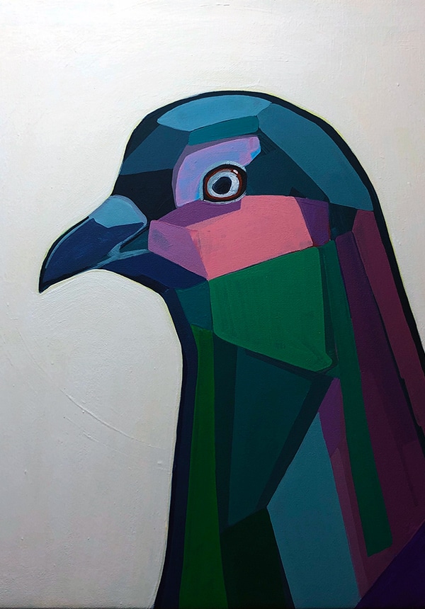 Thumbnail for a painting 'Woodpecker'. Author - artist Agne Kisonaite