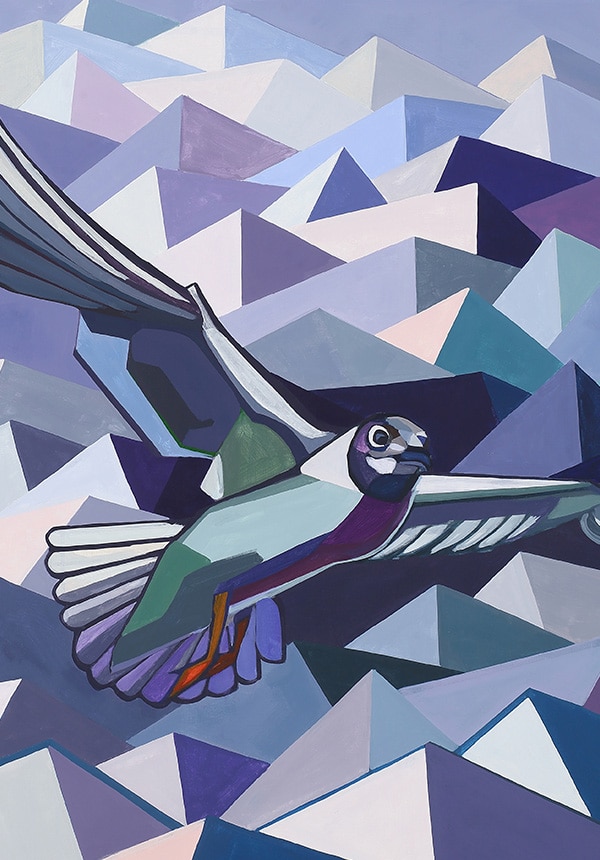 Thumbnail for a painting 'Tern'. Author - artist Agne Kisonaite