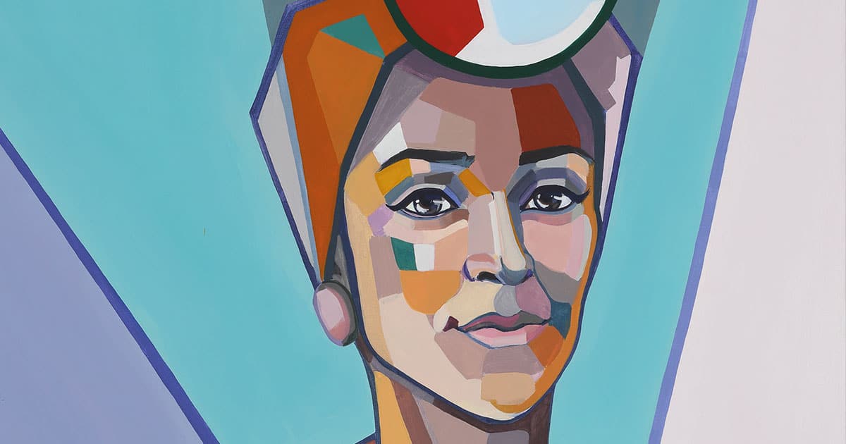 Painting ‘Status’ — Modern artist Agne Kisonaite