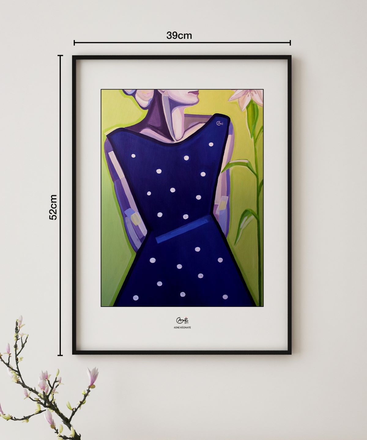 Agne Kisonaite painting reproduction print Polka Dot Dress small