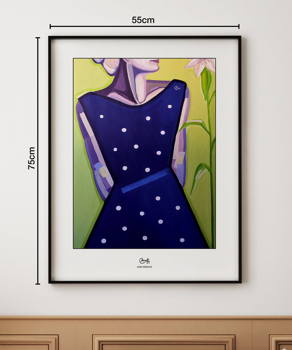 Agne Kisonaite painting reproduction print Polka Dot Dress large