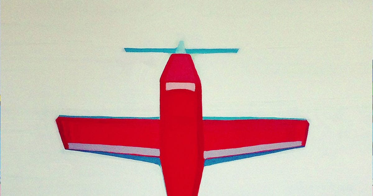 Painting ‘Flight’ — Modern artist Agne Kisonaite